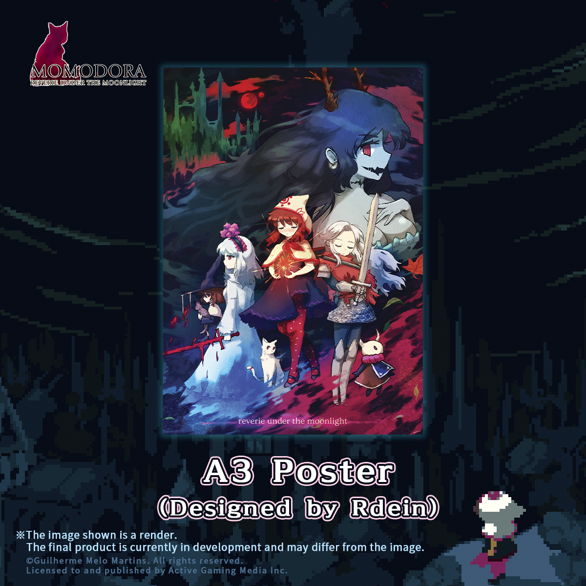 MOMODORA: 月下のレクイエム A3ポスター（rdeinデザイン）