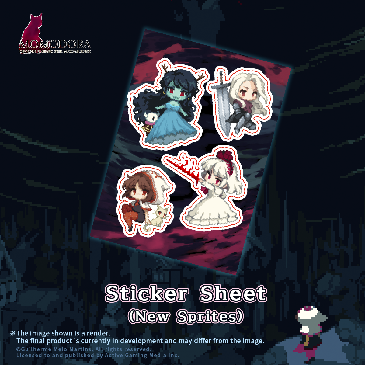 MOMODORA: 月下のレクイエム ステッカー（新規イラスト）